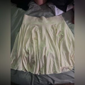 OQQ Cream Flowy Stretchy Flared Skort NWOT